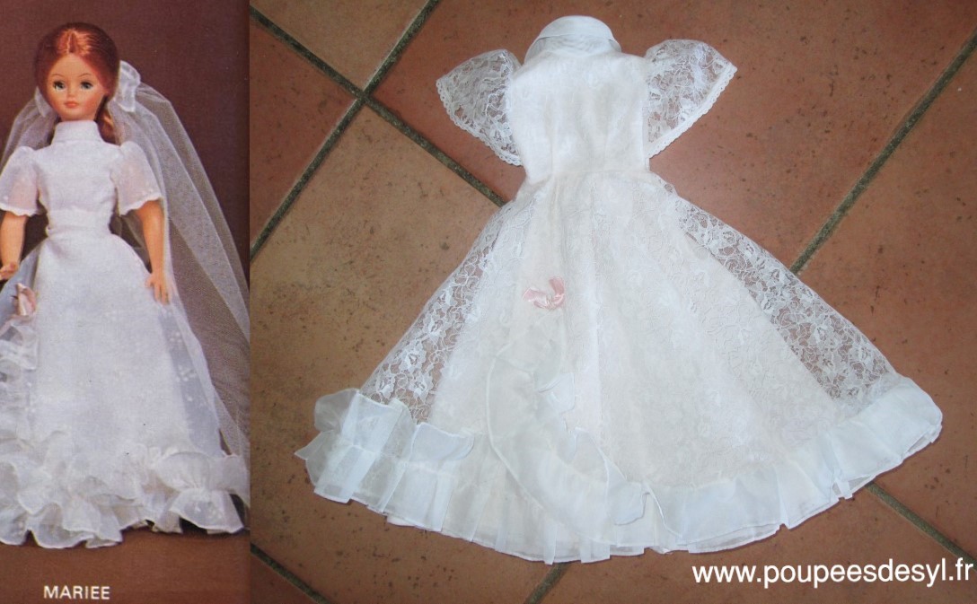 CATHIE de BELLA – Robe de mariée dentelle – tenue de 1979