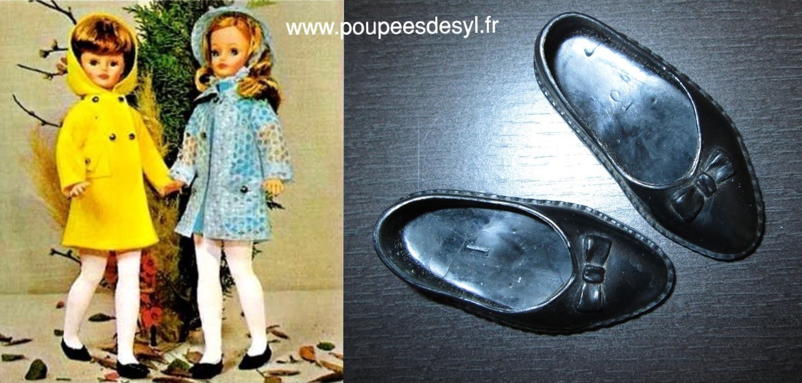 CATHIE de BELLA – paire de chaussures noires période des années 60
