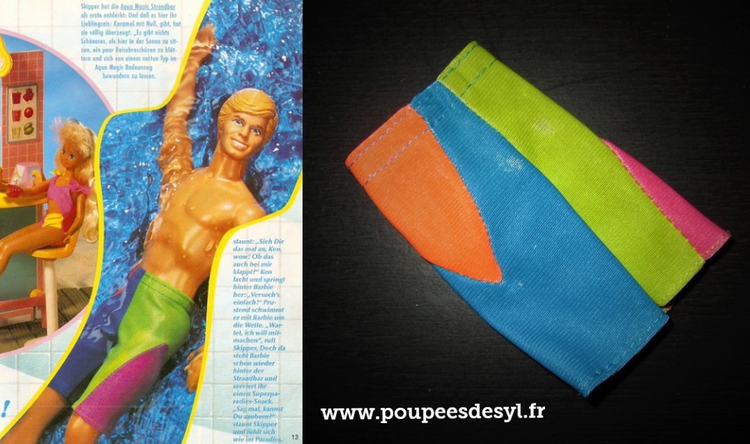 KEN – maillot de bains swimsuit – AQUA MAGIC – #4104 – 1989