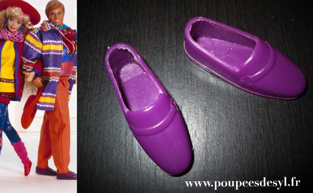 KEN – paire de chaussures violettes purple shoes – BENETTON – 1991