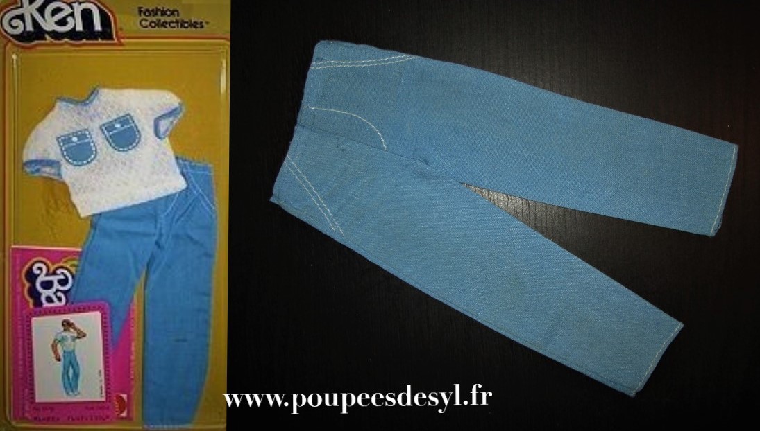 KEN – pantalon jean bleu – FASHION FAVORITES – #1376 – 1979