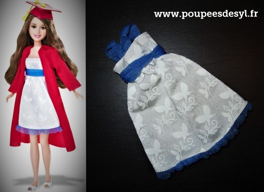 MATTEL – ROBE blanche et bleue dress pour KELSI high school musical