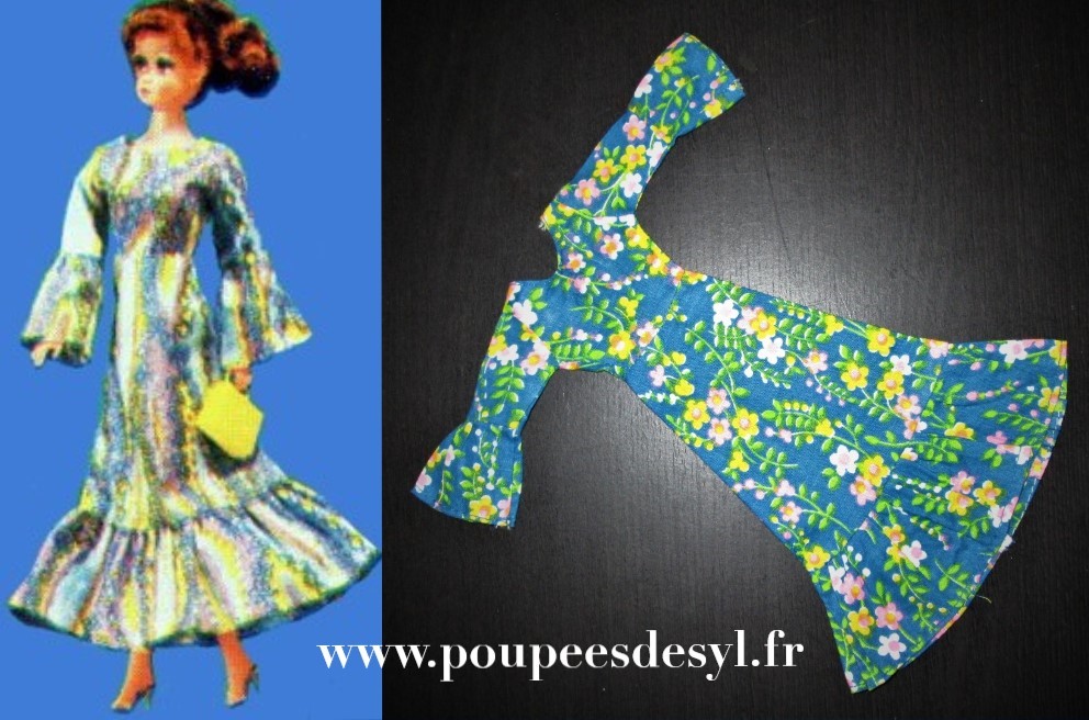PETRA PLASTY – robe longue fleurie long floral gipsy dress – #5709 – 1974
