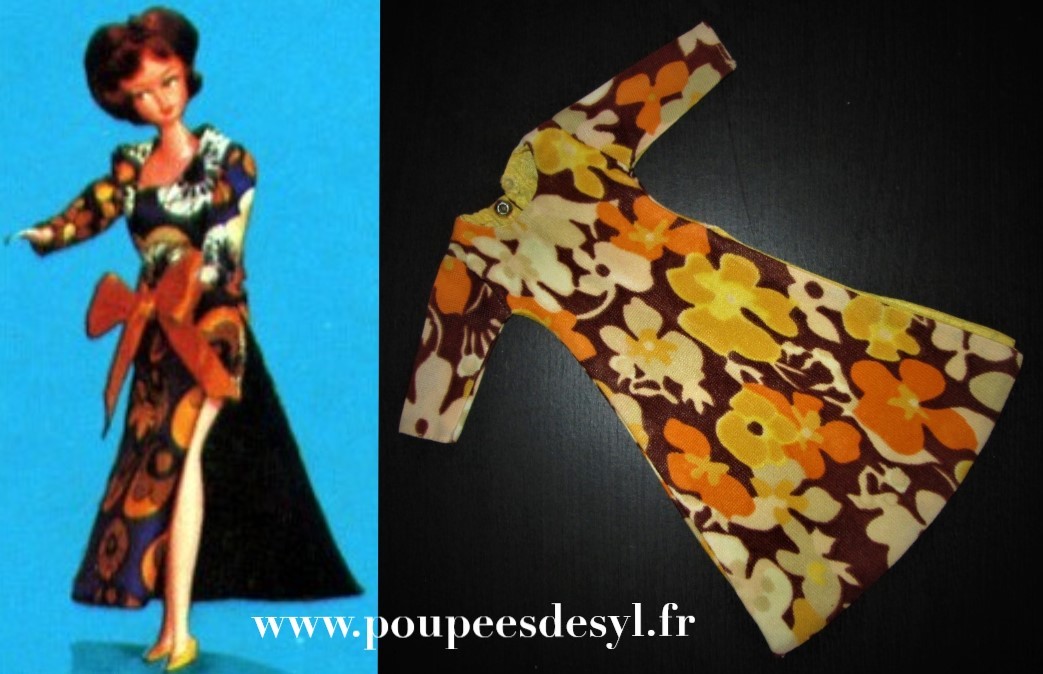 PETRA PLASTY – robe longue power flower marron – #5842 – 1972