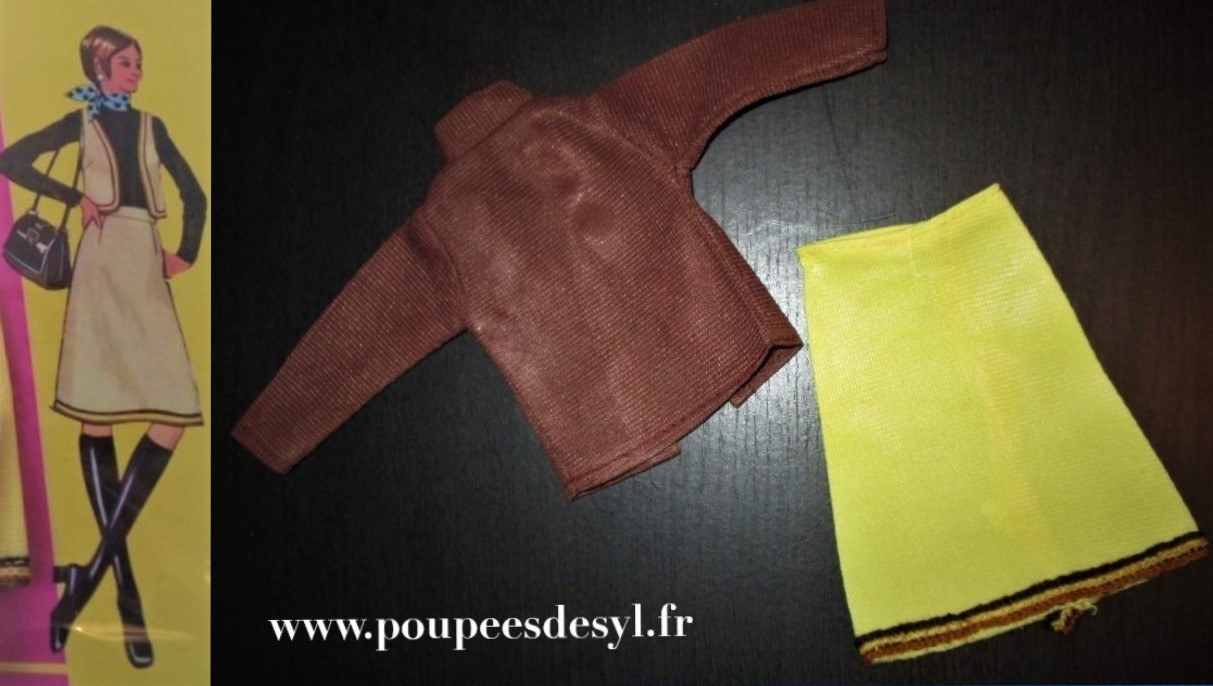 CLONES – ensemble jupe et chemisier blouse and skirt – 70/80