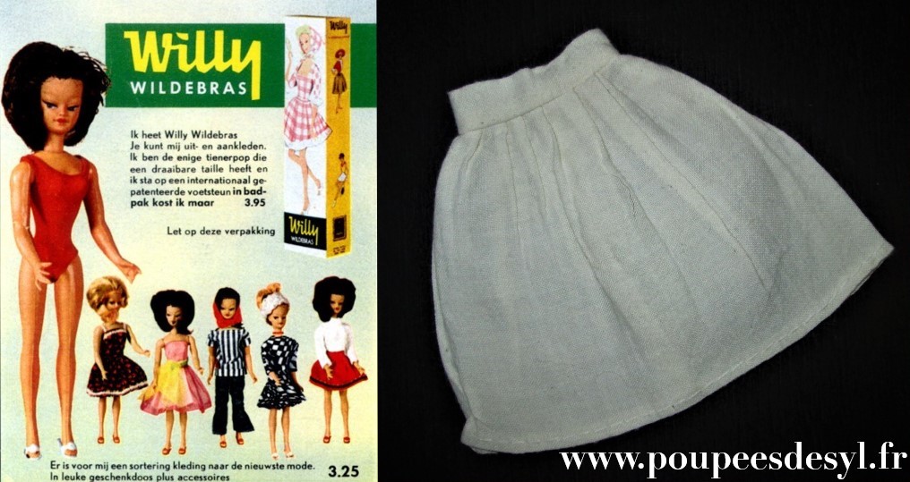 WILLY WILDEBRAS – jupe plissée crème white skirt