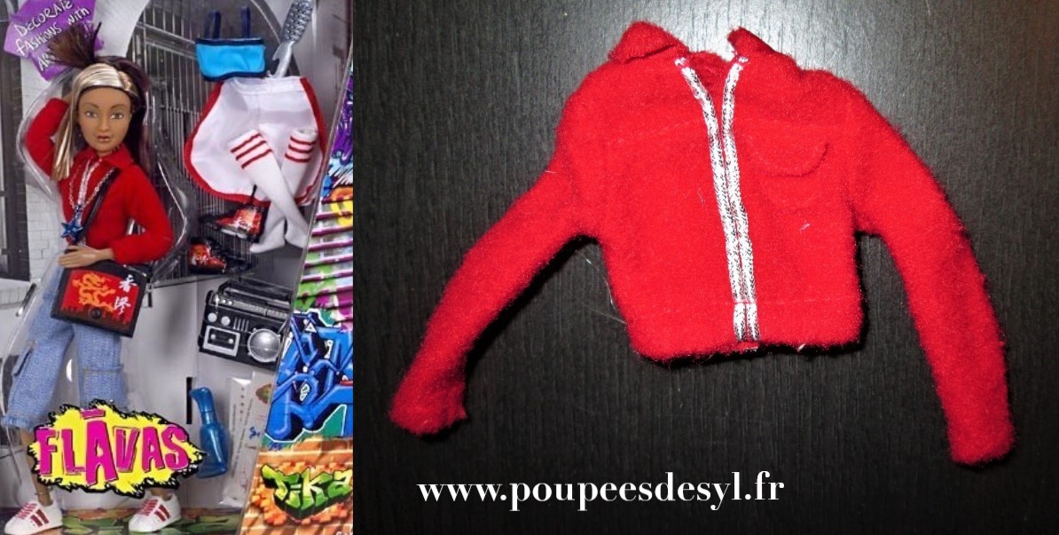 FLAVAS – veste rouge polaire red jacket pour TIKA DOLL Sport