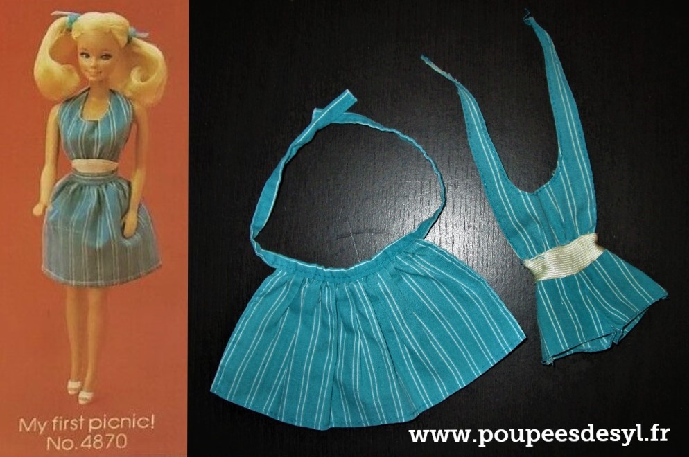 BARBIE – jupe et combinaison skirt and jumpsuit – PIC NIC – #4870 – 1983