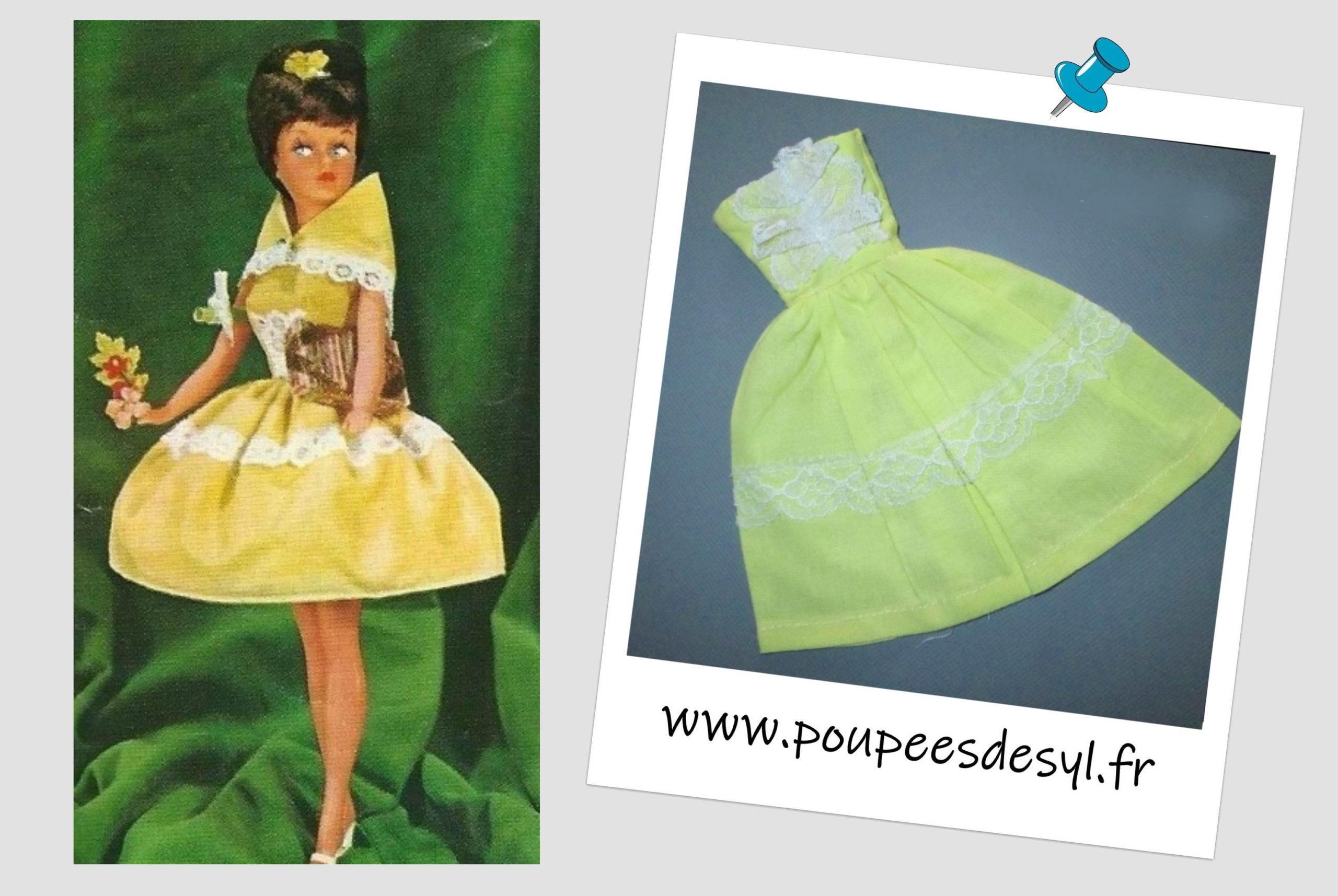 TRESSY de BELLA – Robe jaune – DISTRIBUTION DES PRIX – 1966