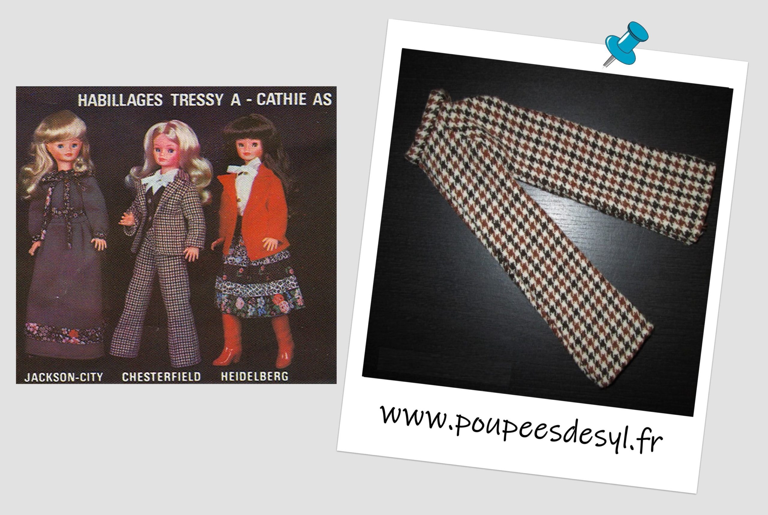 TRESSY de BELLA – Pantalon carreaux – CHESTERFIELD – 1978