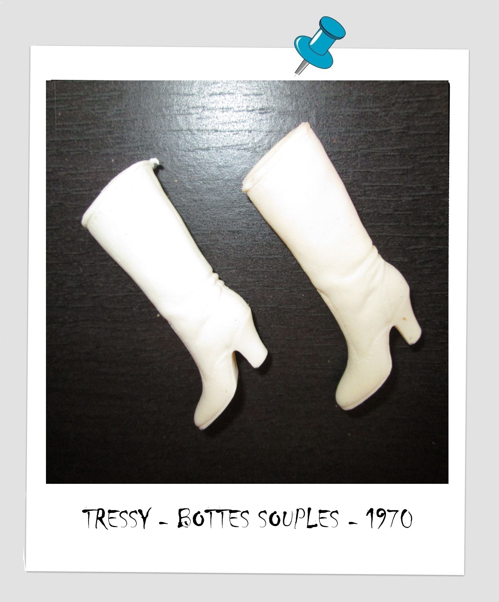TRESSY de BELLA – Paire de bottes en plastique souple – Années 60/70