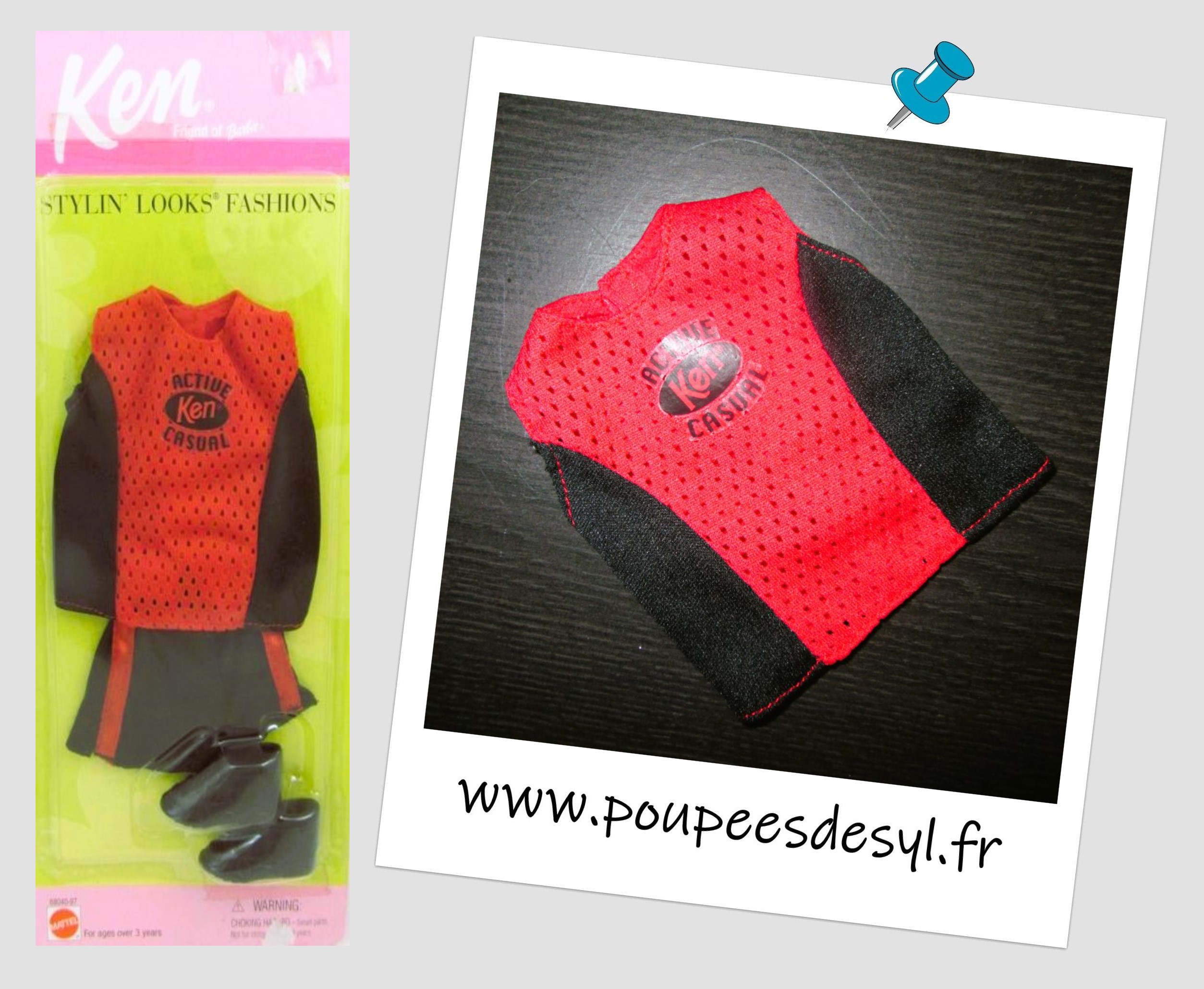 KEN – Polo casual rouge – STYLING LOOK FASHIONS – #68040-97 – 1999
