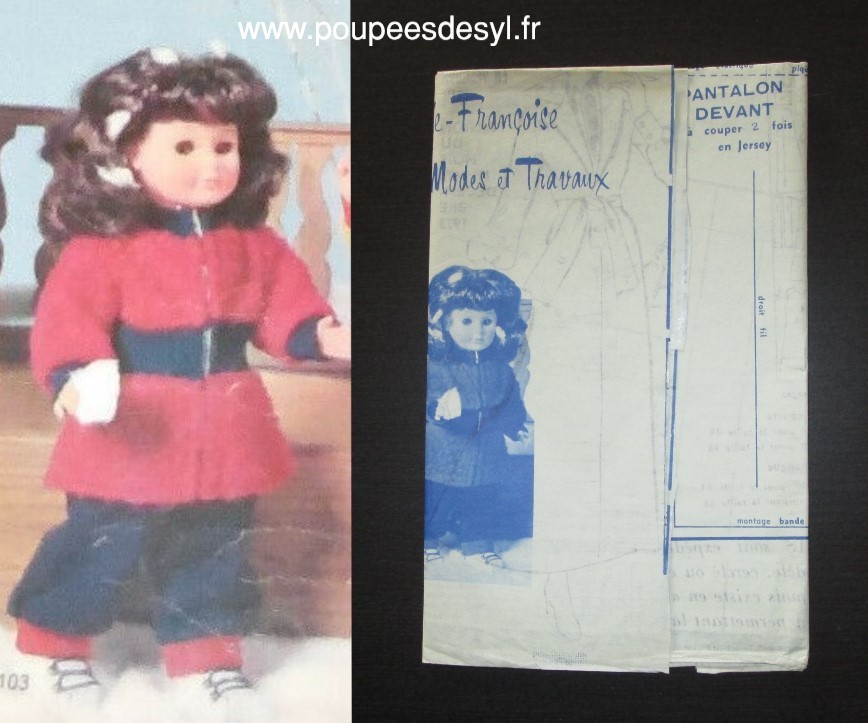 Patron poupée MARIE FRANCOISE – Hiver DECEMBRE 1973 – MODES et TRAVAUX